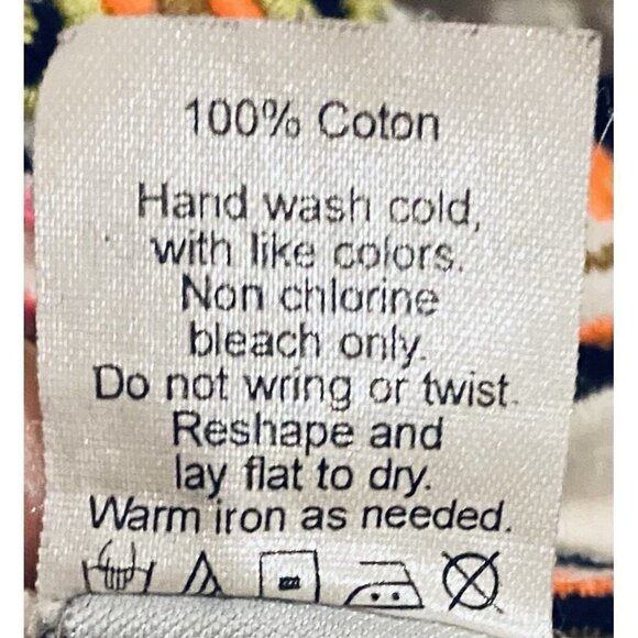 J Crew Top Womens XL Stitchwork Stripe Aztec Print Embroidered Boho 59784 - Picture 8 of 9